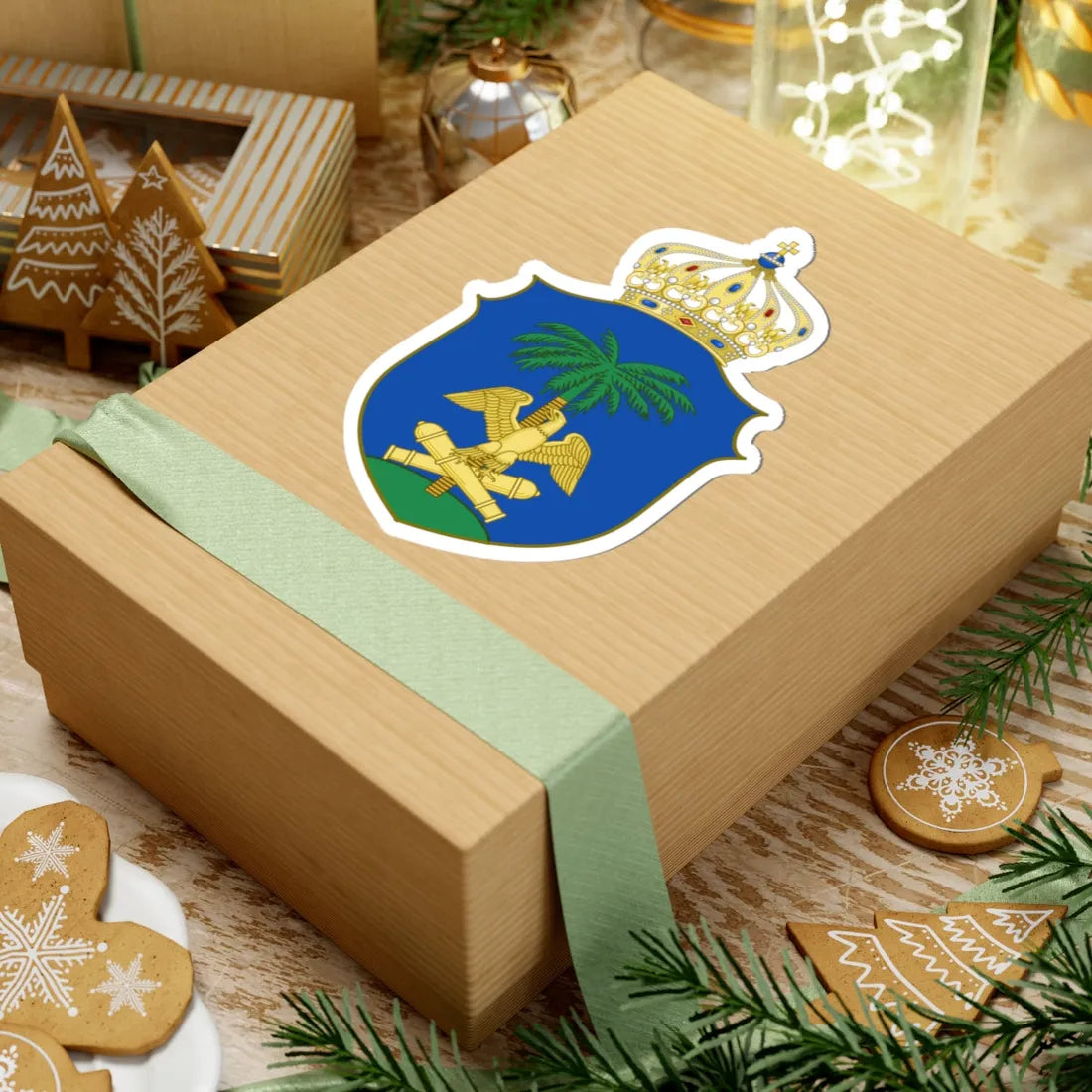 Lesser Coat of Arms of Haiti 1849-1859 (Haiti) (Coat of Arms) STICKER Vinyl Kiss-Cut Decal - The Sticker Space