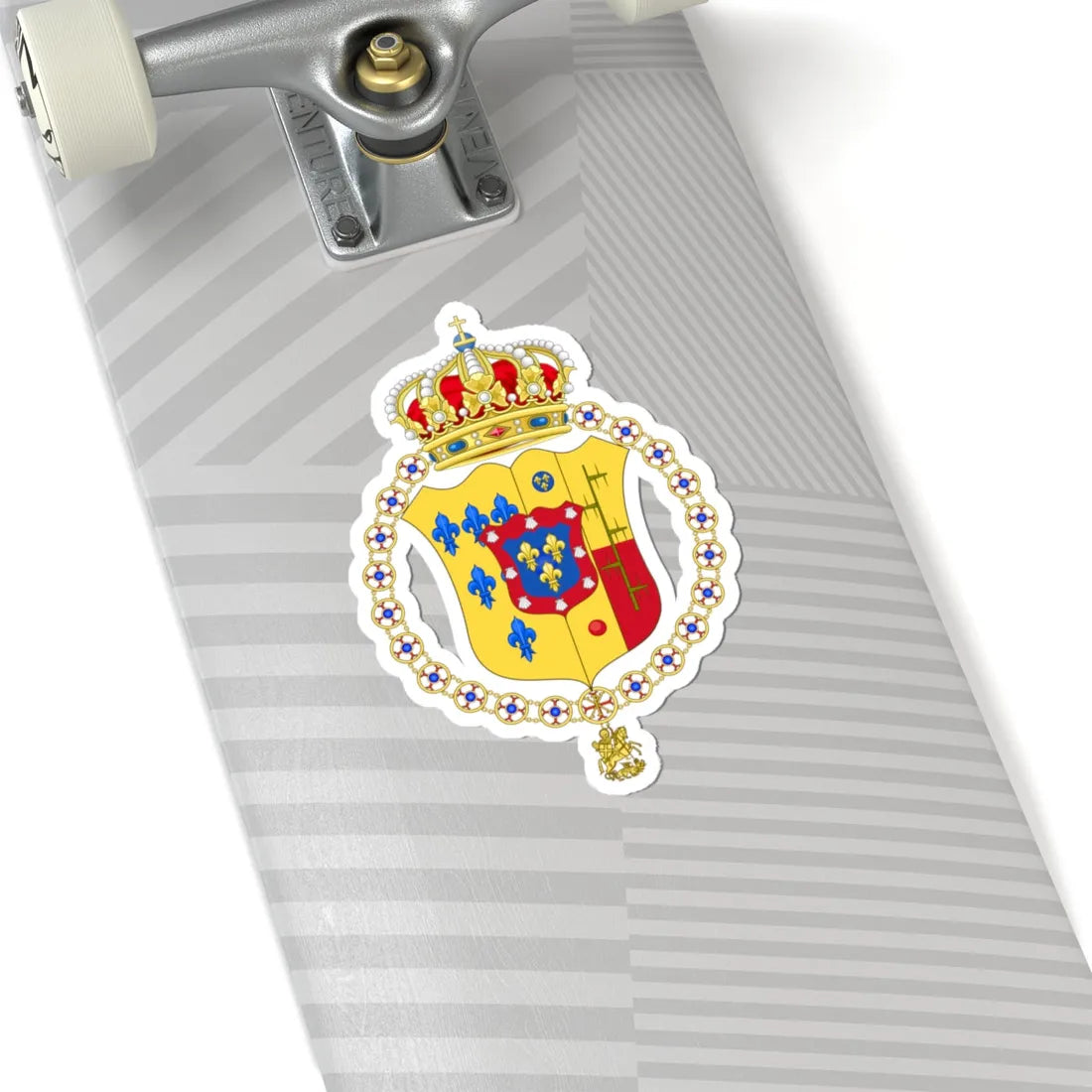 Lesser Coat of Arms of House of Bourbon-Parma (Italy) (Coat of Arms) STICKER Vinyl Kiss-Cut Decal - The Sticker Space