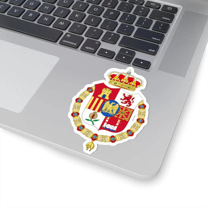 Lesser Coat of Arms of Joseph Bonaparte as King of Spain-Golden Fleece Variant (Spain) (Coat of Arms) STICKER Vinyl Kiss-Cut Decal - The Sticker Space