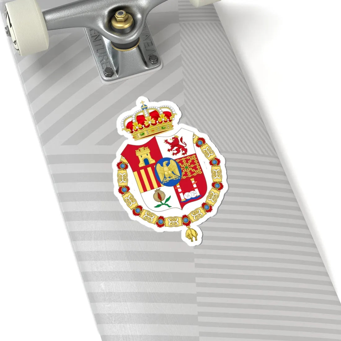 Lesser Coat of Arms of Joseph Bonaparte as King of Spain-Golden Fleece Variant (Spain) (Coat of Arms) STICKER Vinyl Kiss-Cut Decal - The Sticker Space