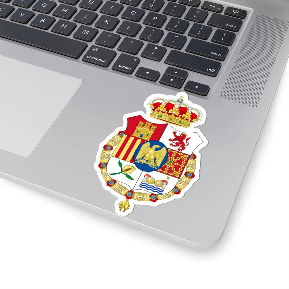 Lesser Coat of Arms of Joseph Bonaparte as King of Spain type 2 (Spain) (Coat of Arms) STICKER Vinyl Kiss-Cut Decal - The Sticker Space