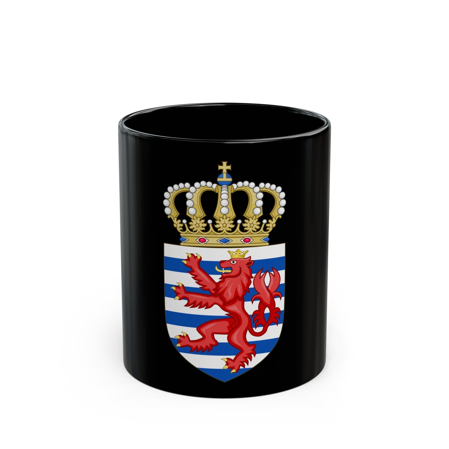 Lesser coat of arms of Luxembourg - Black Coffee Mug-11oz-The Sticker Space