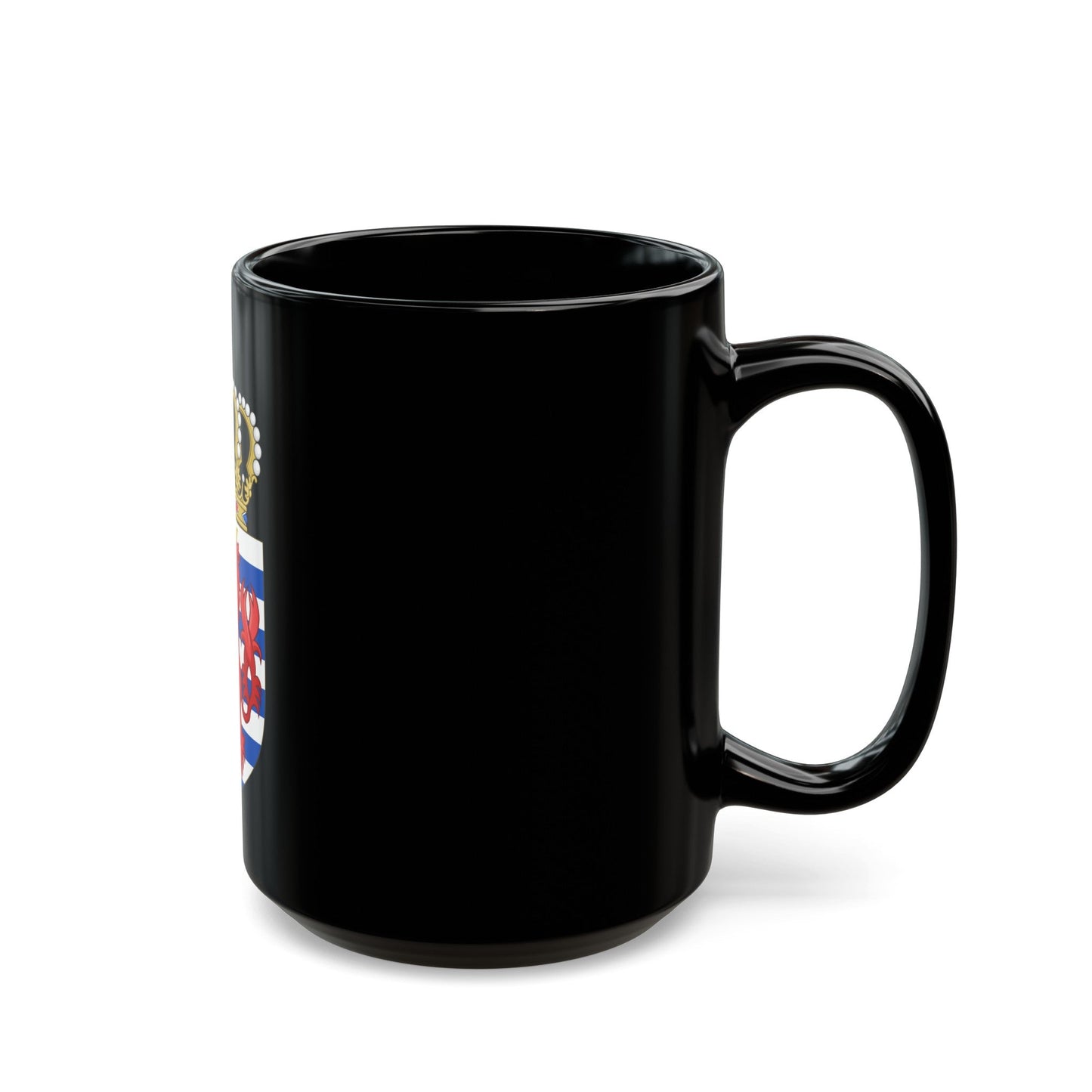 Lesser coat of arms of Luxembourg - Black Coffee Mug-The Sticker Space