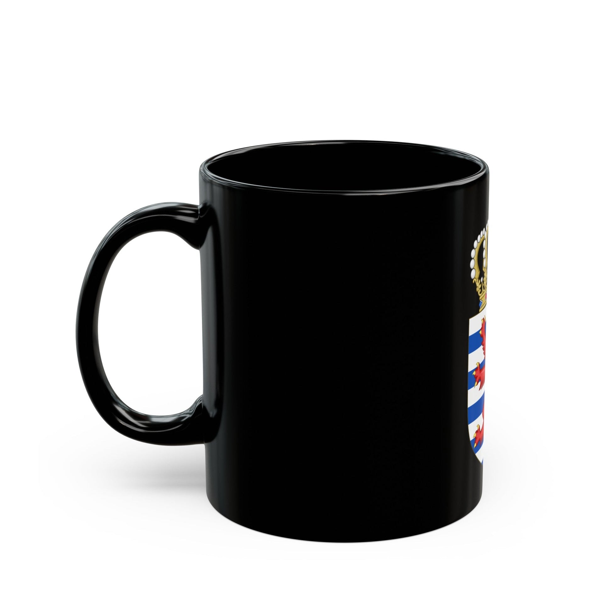 Lesser coat of arms of Luxembourg - Black Coffee Mug-The Sticker Space