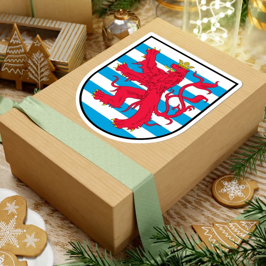 Lesser Coat of arms of Luxembourg (Luxembourg) (Coat of Arms) STICKER Vinyl Kiss-Cut Decal - The Sticker Space