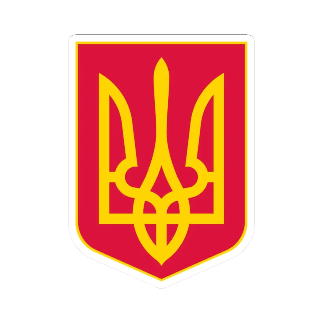 Lesser Coat of Arms of Raspberry Ukraine (Ukraine) (Coat of Arms) STICKER Vinyl Kiss-Cut Decal 2 Inch White - The Sticker Space