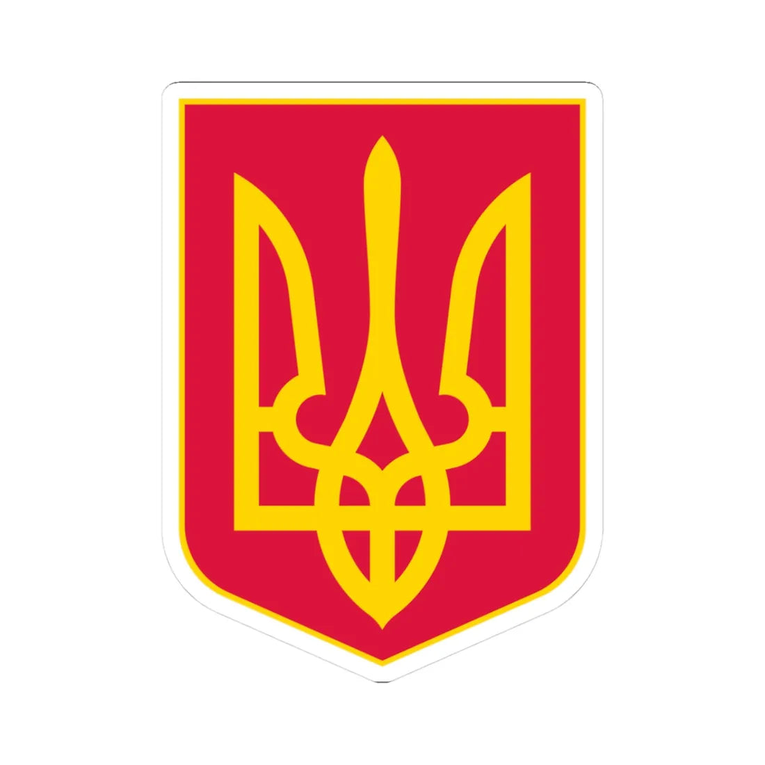 Lesser Coat of Arms of Raspberry Ukraine (Ukraine) (Coat of Arms) STICKER Vinyl Kiss-Cut Decal 3 Inch White - The Sticker Space