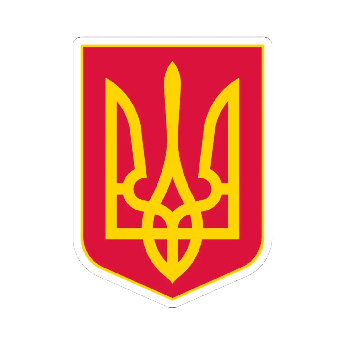 Lesser Coat of Arms of Raspberry Ukraine (Ukraine) (Coat of Arms) STICKER Vinyl Kiss-Cut Decal 4 Inch White - The Sticker Space