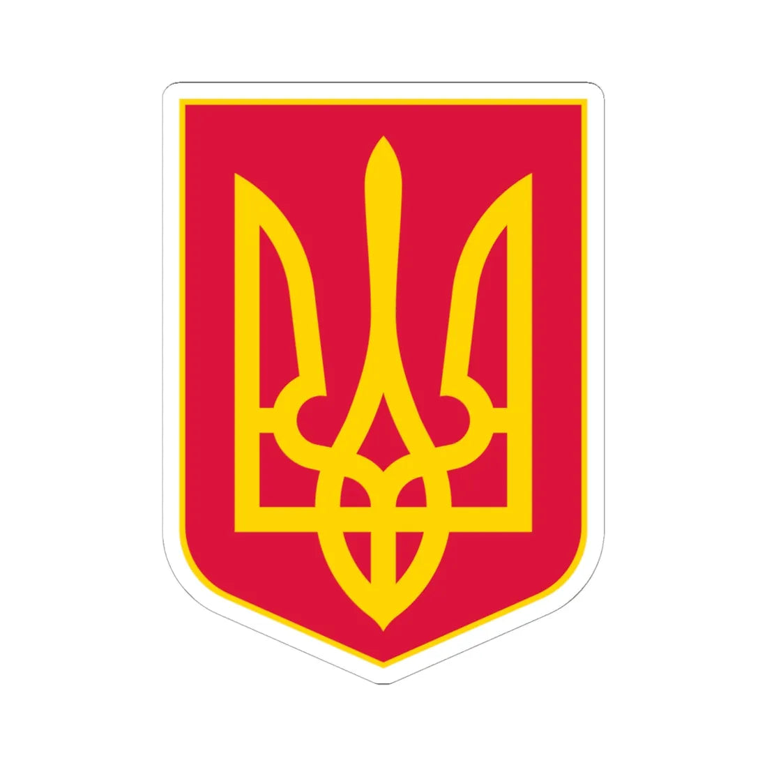 Lesser Coat of Arms of Raspberry Ukraine (Ukraine) (Coat of Arms) STICKER Vinyl Kiss-Cut Decal 6 Inch White - The Sticker Space