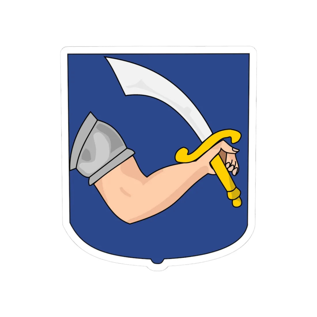 Lesser coat of arms of Regency of Algiers (Algeria) (Coat of Arms) STICKER Vinyl Kiss-Cut Decal 3 Inch White - The Sticker Space