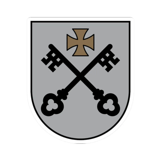 Lesser coat of Arms of Riga - for display (Latvia) (Coat of Arms) STICKER Vinyl Kiss-Cut Decal 2 Inch White - The Sticker Space