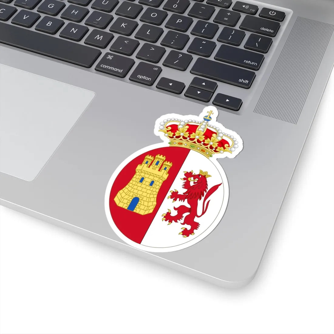 Lesser Coat of arms of Spain 1785-1873 and 1875-1931-Version of the Flag (Costa Rica) (Coat of Arms) STICKER Vinyl Kiss-Cut Decal - The Sticker Space