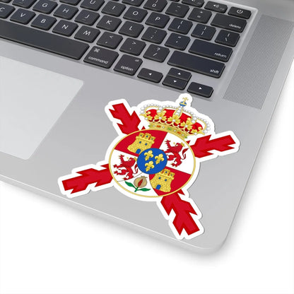 Lesser Coat of arms of Spain 1843-1868 and 1874-1931-Version of the Colours (Spain) (Coat of Arms) STICKER Vinyl Kiss-Cut Decal - The Sticker Space