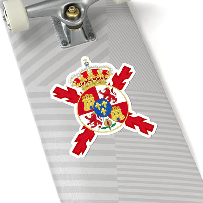 Lesser Coat of arms of Spain 1843-1868 and 1874-1931-Version of the Colours (Spain) (Coat of Arms) STICKER Vinyl Kiss-Cut Decal - The Sticker Space
