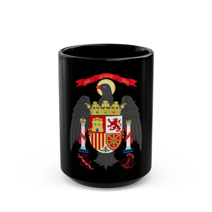 Lesser Coat of Arms of Spain (1977-1981) - Black Coffee Mug-15oz-The Sticker Space