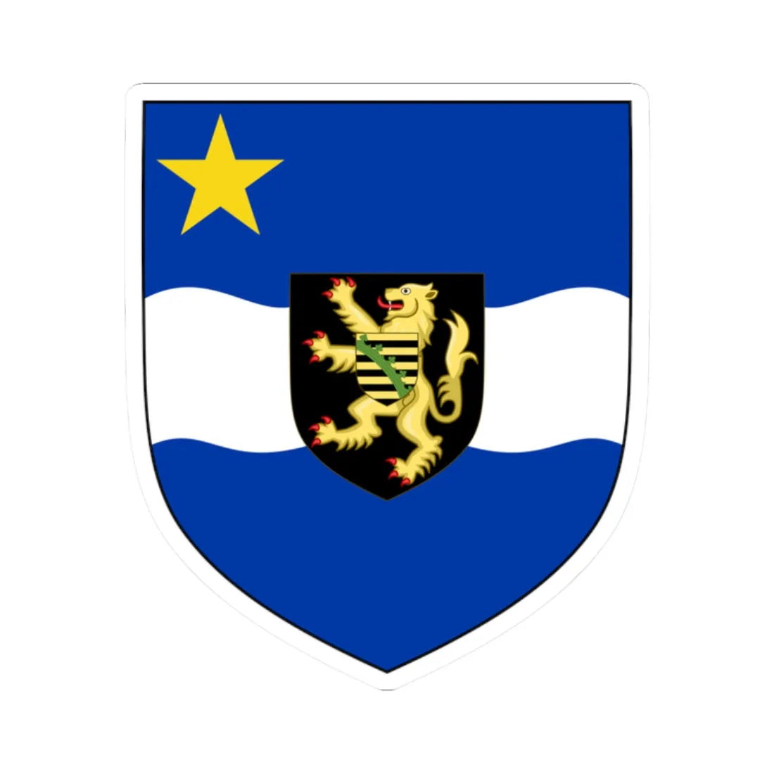 Lesser Coat of Arms of the Belgian Congo (Congo) (Coat of Arms) STICKER Vinyl Kiss-Cut Decal 2 Inch White - The Sticker Space