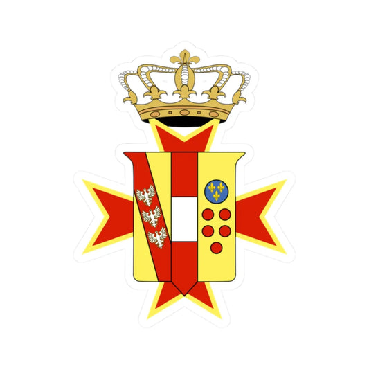 Lesser Coat of arms of the Grand Duchy of Tuscany Habsburg-Lorraine (Italy) (Coat of Arms) STICKER Vinyl Kiss-Cut Decal 2 Inch White - The Sticker Space