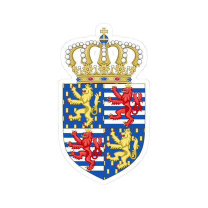 Lesser coat of arms of the Grand Duke of Luxembourg 1898-2000 (Luxembourg) (Coat of Arms) STICKER Vinyl Kiss-Cut Decal 3 Inch White - The Sticker Space