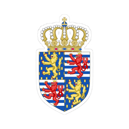 Lesser coat of arms of the Grand Duke of Luxembourg 1898-2000 (Luxembourg) (Coat of Arms) STICKER Vinyl Kiss-Cut Decal 4 Inch White - The Sticker Space