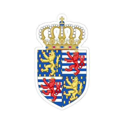 Lesser coat of arms of the Grand Duke of Luxembourg 1898-2000 (Luxembourg) (Coat of Arms) STICKER Vinyl Kiss-Cut Decal 6 Inch White - The Sticker Space