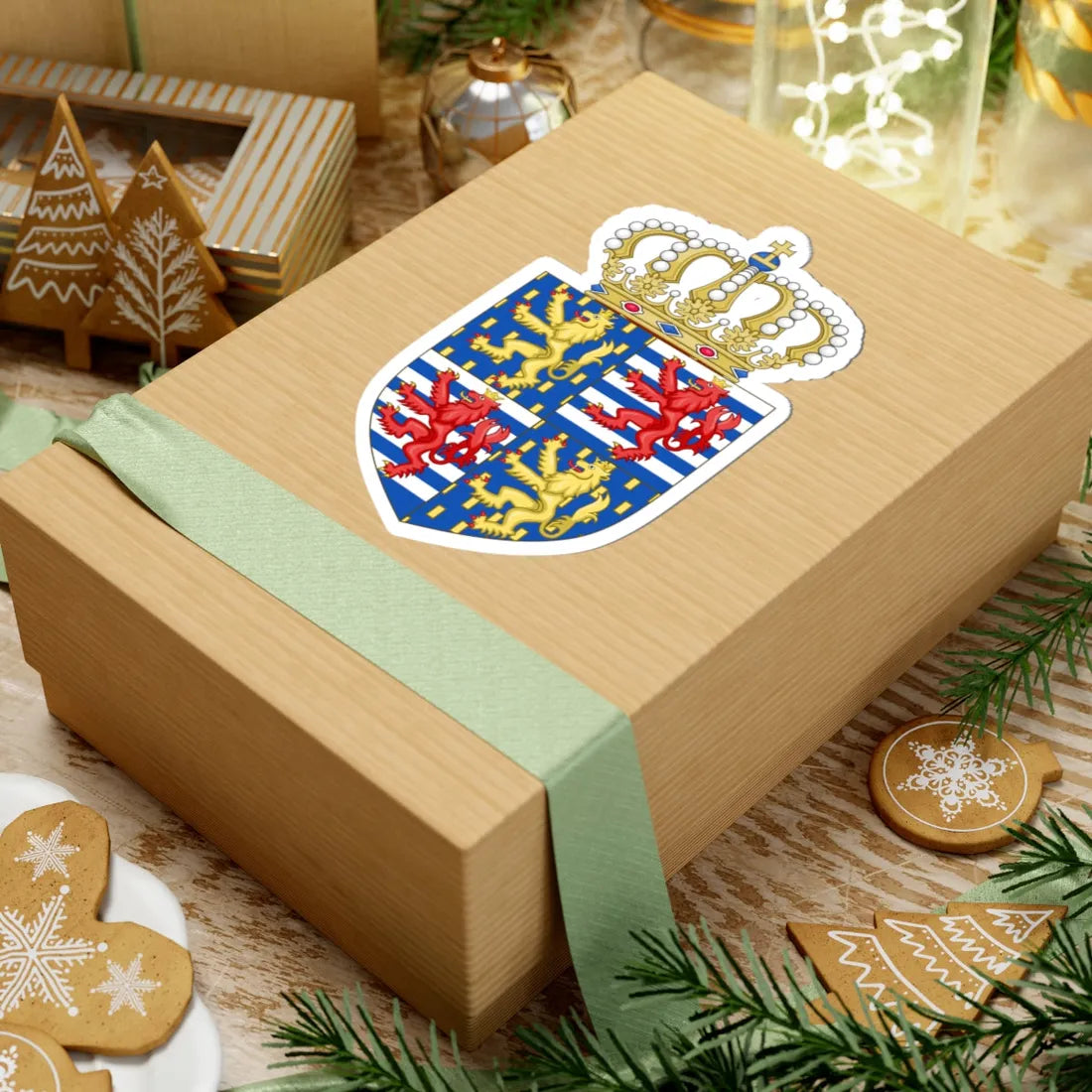 Lesser coat of arms of the Grand Duke of Luxembourg 1898-2000 (Luxembourg) (Coat of Arms) STICKER Vinyl Kiss-Cut Decal - The Sticker Space