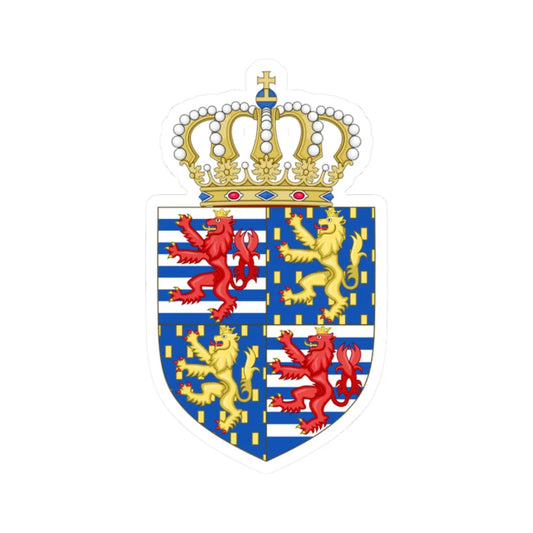 Lesser coat of arms of the Grand Duke of Luxembourg 2000 (Luxembourg) (Coat of Arms) STICKER Vinyl Kiss-Cut Decal 2 Inch White - The Sticker Space
