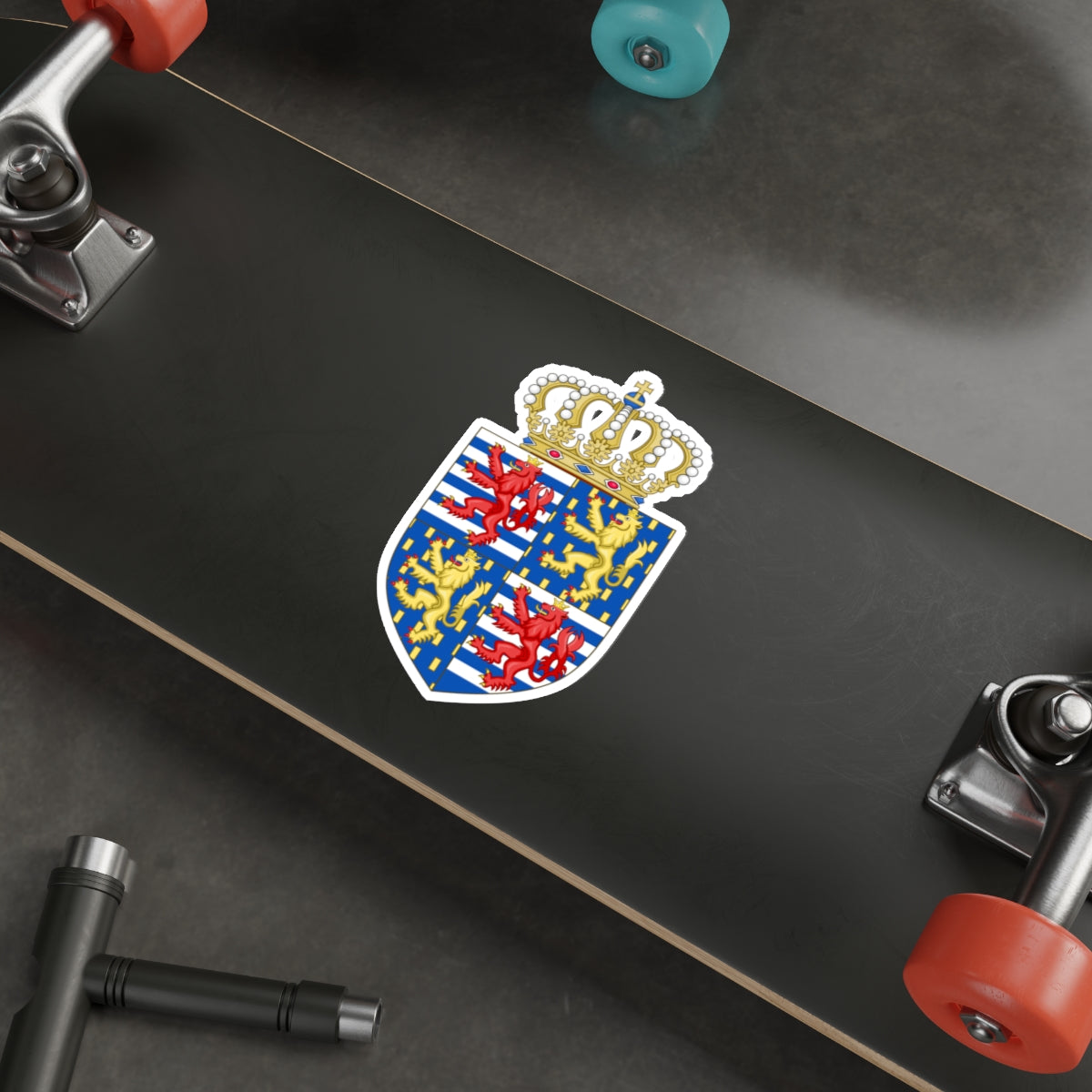 Lesser coat of arms of the Grand Duke of Luxembourg (2000) STICKER Vinyl Die-Cut Decal-The Sticker Space