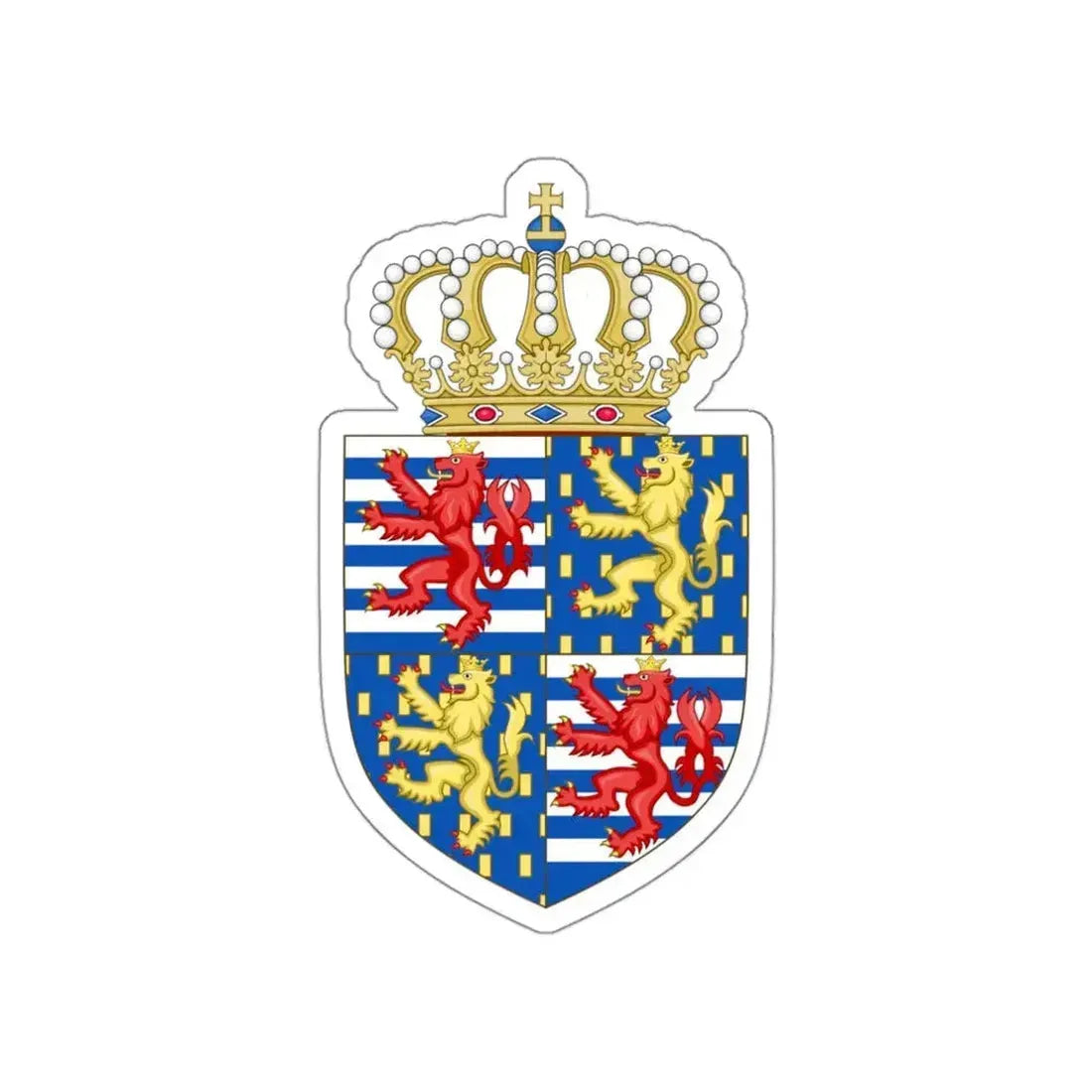 Lesser coat of arms of the Grand Duke of Luxembourg (2000) STICKER Vinyl Die-Cut Decal 3 Inch - The Sticker Space