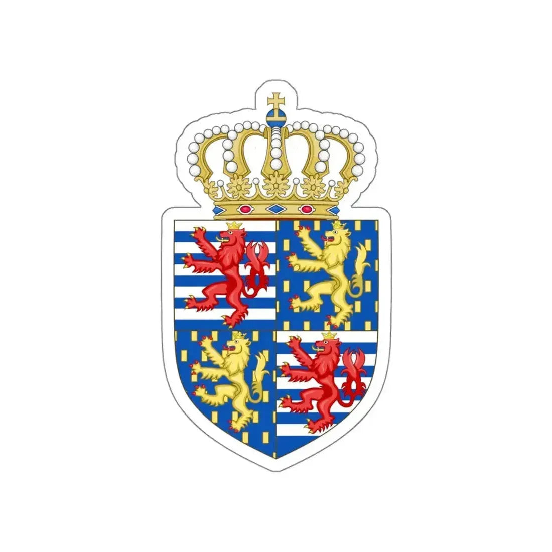 Lesser coat of arms of the Grand Duke of Luxembourg (2000) STICKER Vinyl Die-Cut Decal 5 Inch - The Sticker Space