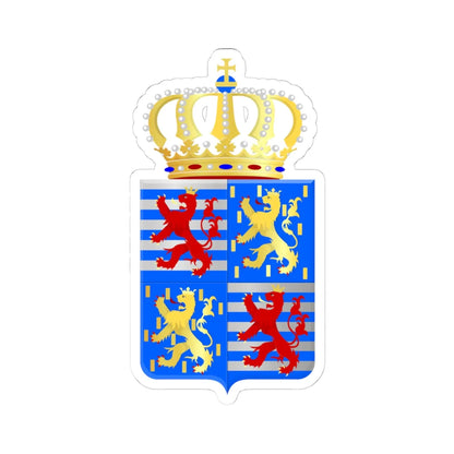Lesser coat of arms of the grand-duke of Luxembourg since 2000 (Luxembourg) (Coat of Arms) STICKER Vinyl Kiss-Cut Decal 4 Inch White - The Sticker Space