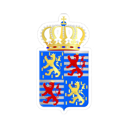 Lesser coat of arms of the Grand Dukes of Luxembourg prior to 2000 (Luxembourg) (Coat of Arms) STICKER Vinyl Kiss-Cut Decal 3 Inch White - The Sticker Space