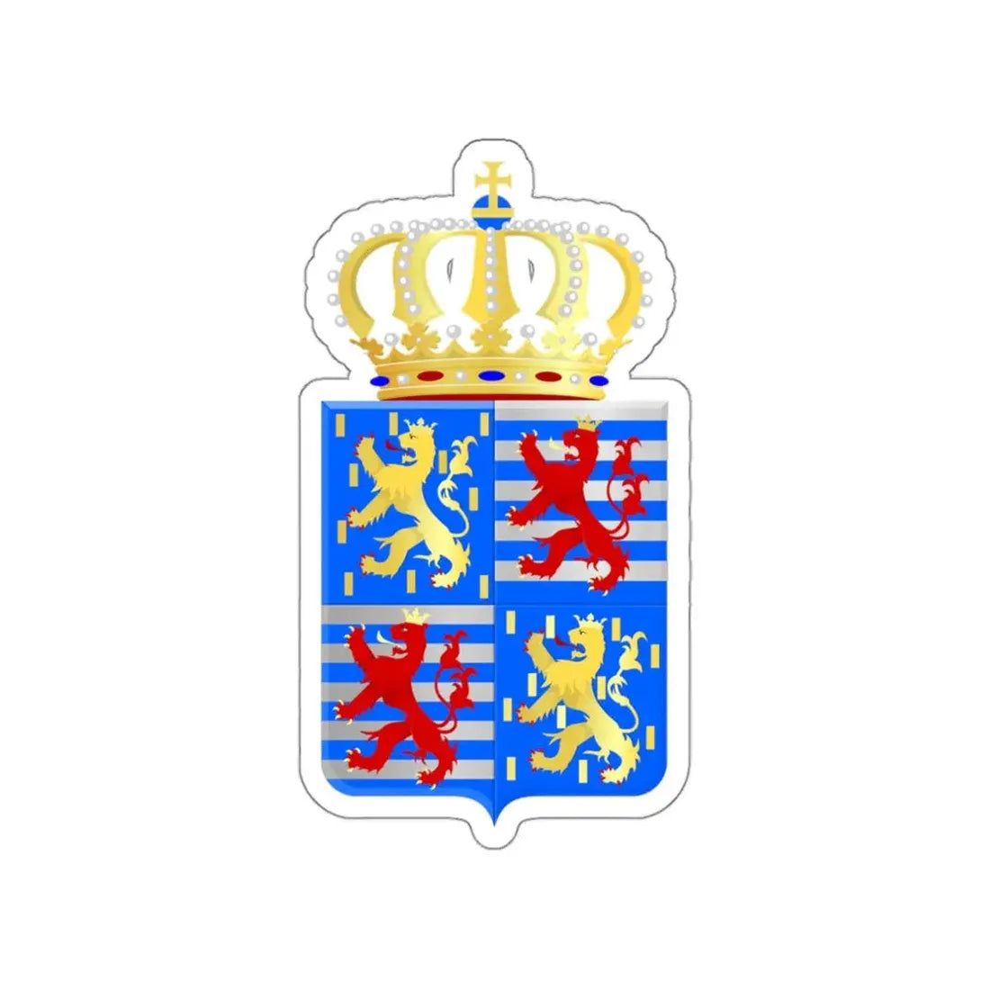 Lesser coat of arms of the Grand Dukes of Luxembourg prior to 2000 STICKER Vinyl Die-Cut Decal - The Sticker Space