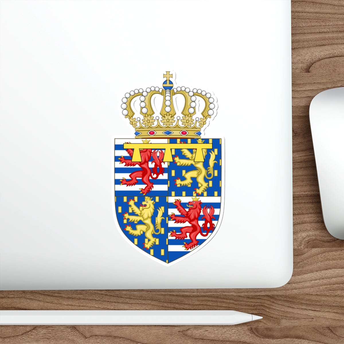 Lesser coat of arms of the Hereditary Grand Duke of Luxembourg (2000) STICKER Vinyl Die-Cut Decal-The Sticker Space