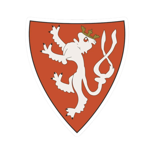 Lesser coat of arms of the Kingdom of Bohemia Wenceslaus II of Bohemia (Czech Republic) (Coat of Arms) STICKER Vinyl Kiss-Cut Decal 2 Inch White - The Sticker Space