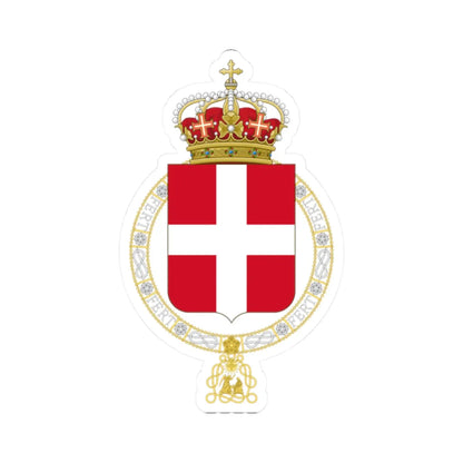 Lesser coat of arms of the Kingdom of Italy 1890 2 (Italy) (Coat of Arms) STICKER Vinyl Kiss-Cut Decal 2 Inch White - The Sticker Space