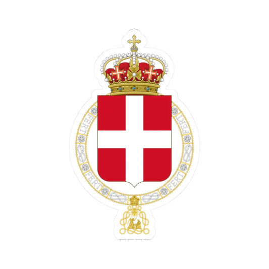 Lesser coat of arms of the Kingdom of Italy 1890 2 (Italy) (Coat of Arms) STICKER Vinyl Kiss-Cut Decal 2 Inch White - The Sticker Space