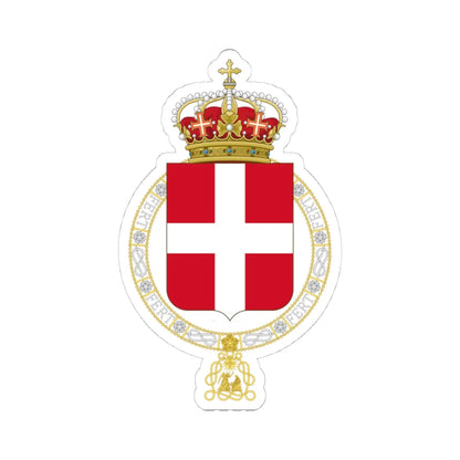 Lesser coat of arms of the Kingdom of Italy 1890 2 (Italy) (Coat of Arms) STICKER Vinyl Kiss-Cut Decal 4 Inch White - The Sticker Space