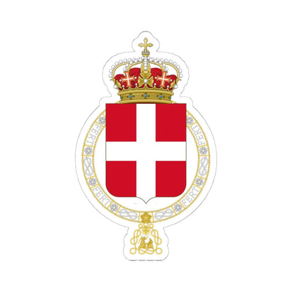 Lesser coat of arms of the Kingdom of Italy 1890 2 (Italy) (Coat of Arms) STICKER Vinyl Kiss-Cut Decal 6 Inch White - The Sticker Space