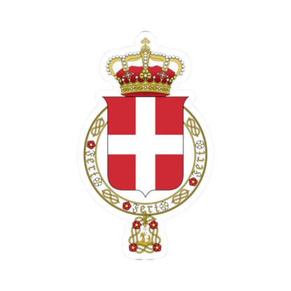 Lesser coat of arms of the Kingdom of Italy 1890 alternate (Italy) (Coat of Arms) STICKER Vinyl Kiss-Cut Decal 2 Inch White - The Sticker Space