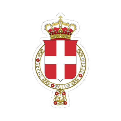 Lesser coat of arms of the Kingdom of Italy 1890 alternate (Italy) (Coat of Arms) STICKER Vinyl Kiss-Cut Decal 6 Inch White - The Sticker Space