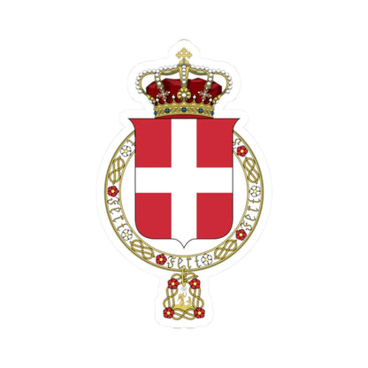 Lesser coat of arms of the Kingdom of Italy 1890 (Italy) (Coat of Arms) STICKER Vinyl Kiss-Cut Decal 2 Inch White - The Sticker Space