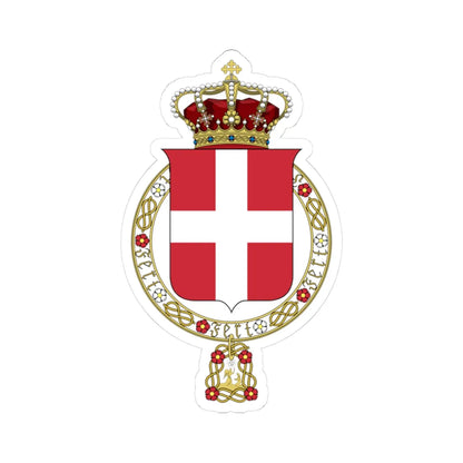 Lesser coat of arms of the Kingdom of Italy 1890 (Italy) (Coat of Arms) STICKER Vinyl Kiss-Cut Decal 3 Inch White - The Sticker Space