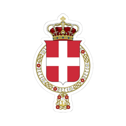 Lesser coat of arms of the Kingdom of Italy 1890 (Italy) (Coat of Arms) STICKER Vinyl Kiss-Cut Decal 4 Inch White - The Sticker Space