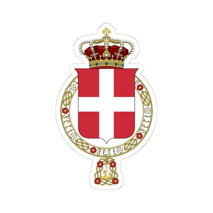 Lesser coat of arms of the Kingdom of Italy 1890 (Italy) (Coat of Arms) STICKER Vinyl Kiss-Cut Decal 6 Inch White - The Sticker Space