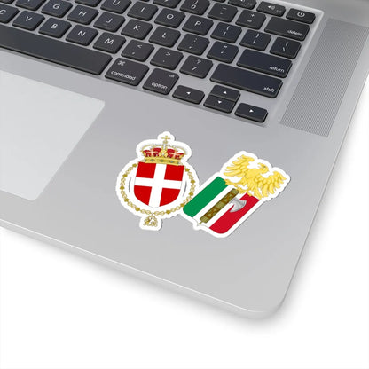 Lesser Coat of Arms of the Kingdom of Italy 1927-1929 (Italy) (Coat of Arms) STICKER Vinyl Kiss-Cut Decal - The Sticker Space