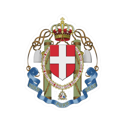Lesser coat of arms of the Kingdom of Italy 1929-1943 (Italy) (Coat of Arms) STICKER Vinyl Kiss-Cut Decal 2 Inch White - The Sticker Space