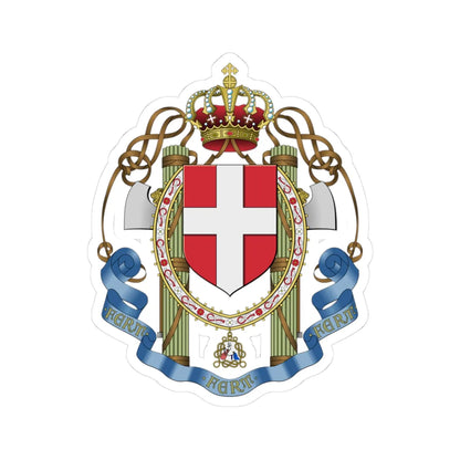 Lesser coat of arms of the Kingdom of Italy 1929-1943 (Italy) (Coat of Arms) STICKER Vinyl Kiss-Cut Decal 3 Inch White - The Sticker Space