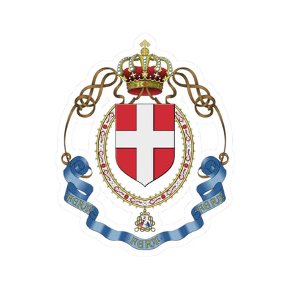 Lesser coat of arms of the Kingdom of Italy 1943-1943 (Italy) (Coat of Arms) STICKER Vinyl Kiss-Cut Decal 2 Inch White - The Sticker Space