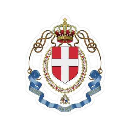 Lesser coat of arms of the Kingdom of Italy 1943-1943 (Italy) (Coat of Arms) STICKER Vinyl Kiss-Cut Decal 3 Inch White - The Sticker Space