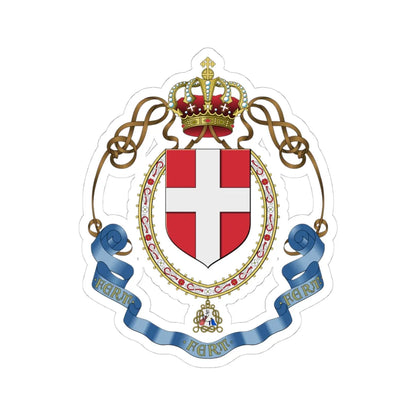 Lesser coat of arms of the Kingdom of Italy 1943-1943 (Italy) (Coat of Arms) STICKER Vinyl Kiss-Cut Decal 4 Inch White - The Sticker Space